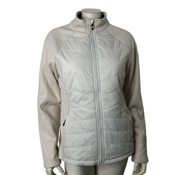 SPYDER‎ WOMEN FULL ZIP IVORY JACKET L NEW WITH TAG - Picture 1 of 11